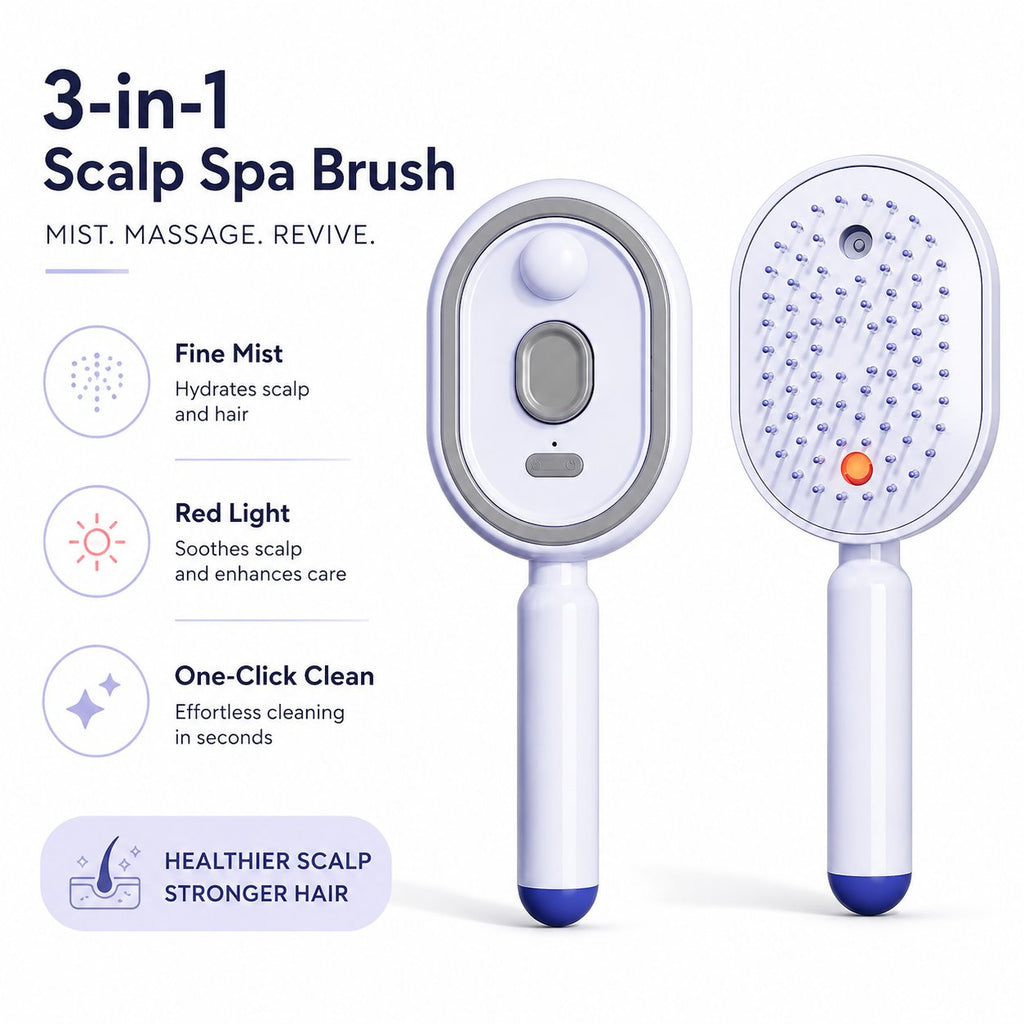 ✨ 3-in-1 Scalp Spa 💆 Red Light & Misting Care