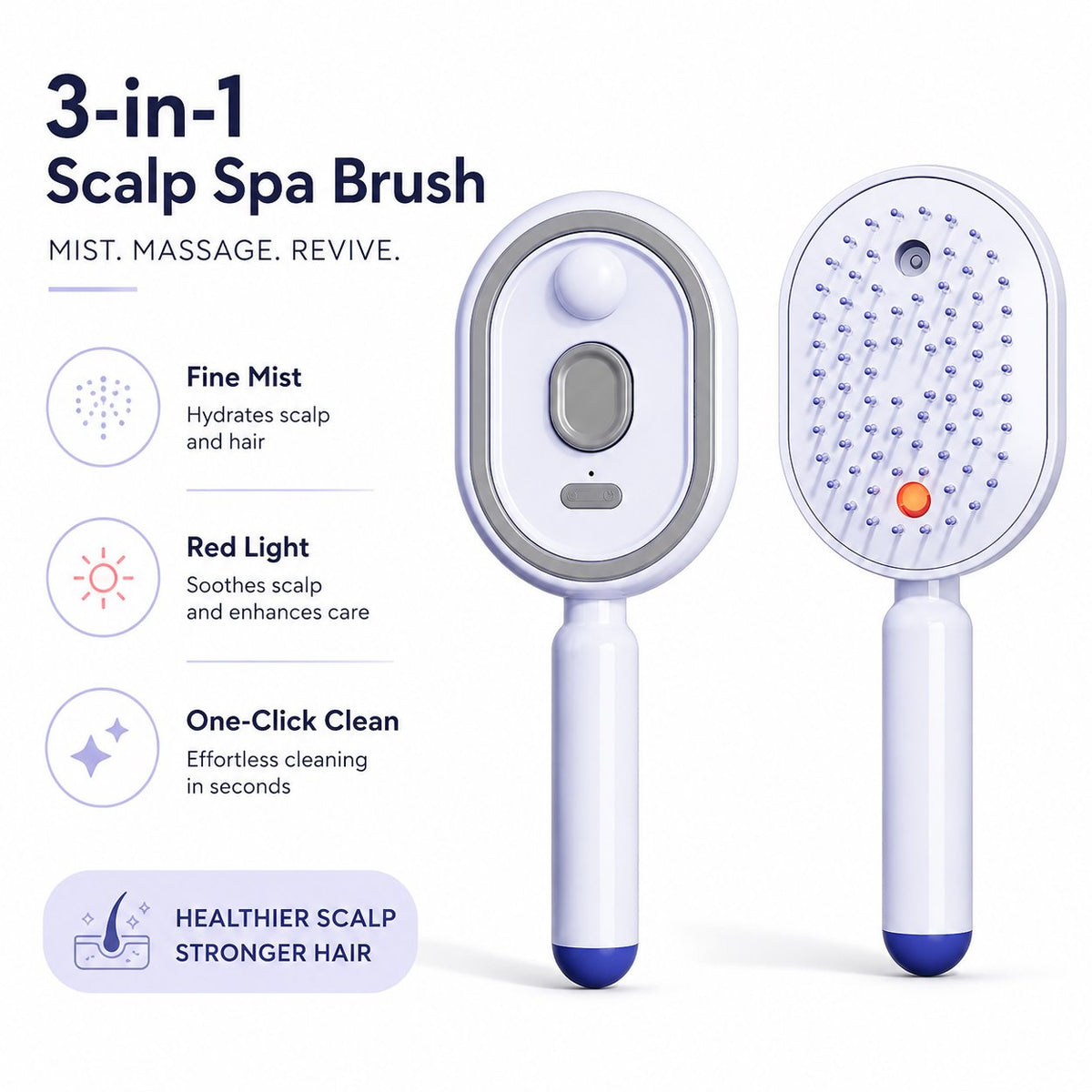 ✨ 3-in-1 Scalp Spa 💆 Red Light & Misting Care