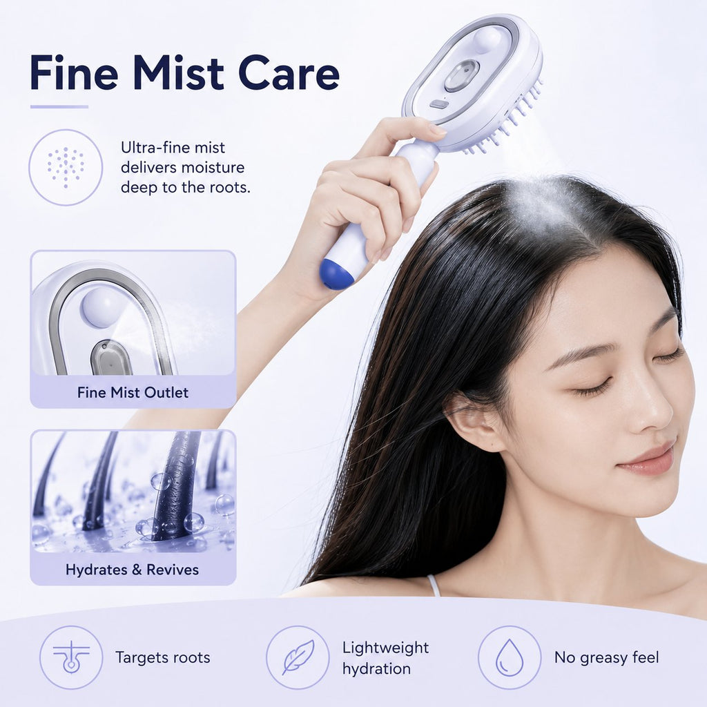 ✨ 3-in-1 Scalp Spa 💆 Red Light & Misting Care