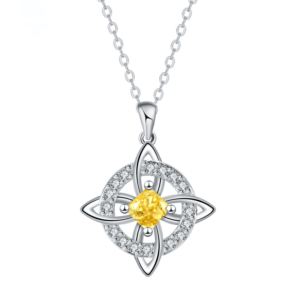 Mystical Birthstone Witches Knot Necklace –🔮💞Protect Your Loved Ones