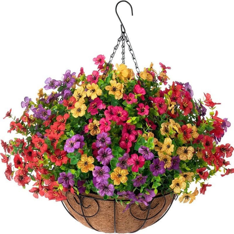 🔥Artificial Hanging Flower Basket🌸No Watering, No Wilting💧Everlasting Beauty for Your Home