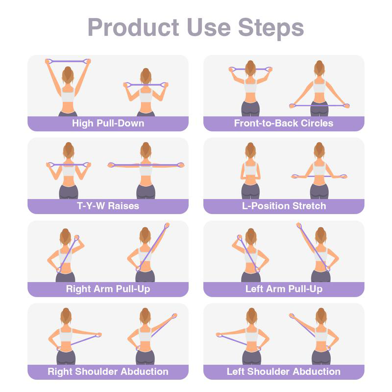 💦Figure 8 Resistance Bands – Silicone Exercise Bands for Women💦💦