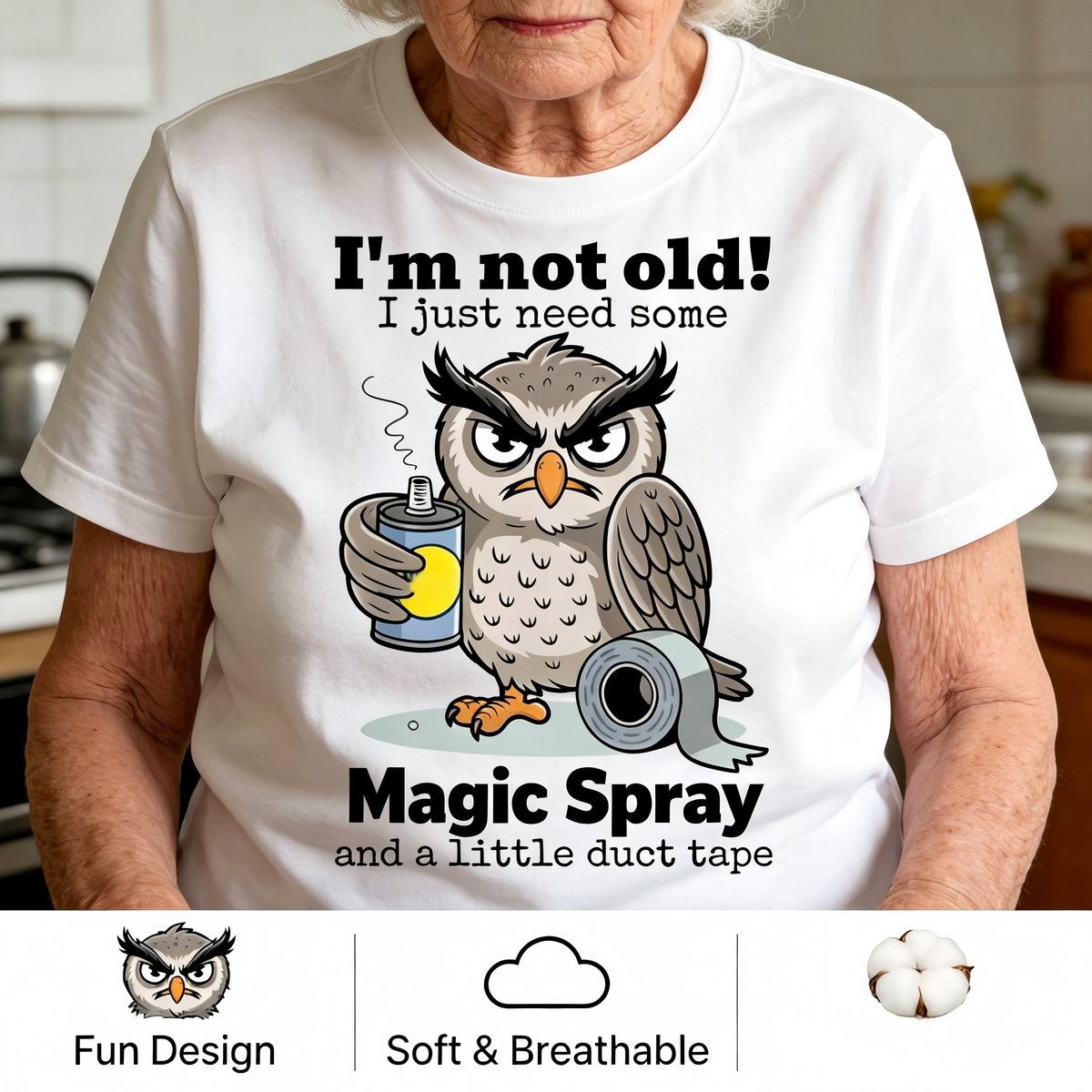 🦉 Owl "I'm Not Old" Graphic T-Shirt