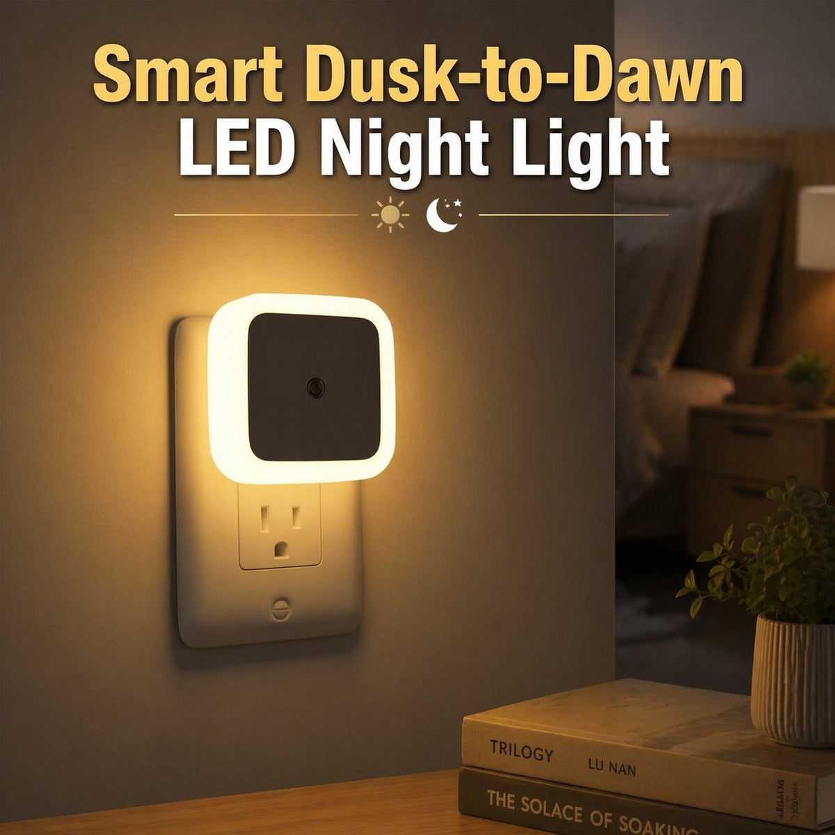 🔥Last Day 49% OFF - 🌙 Smart Dusk-to-Dawn LED Night Light