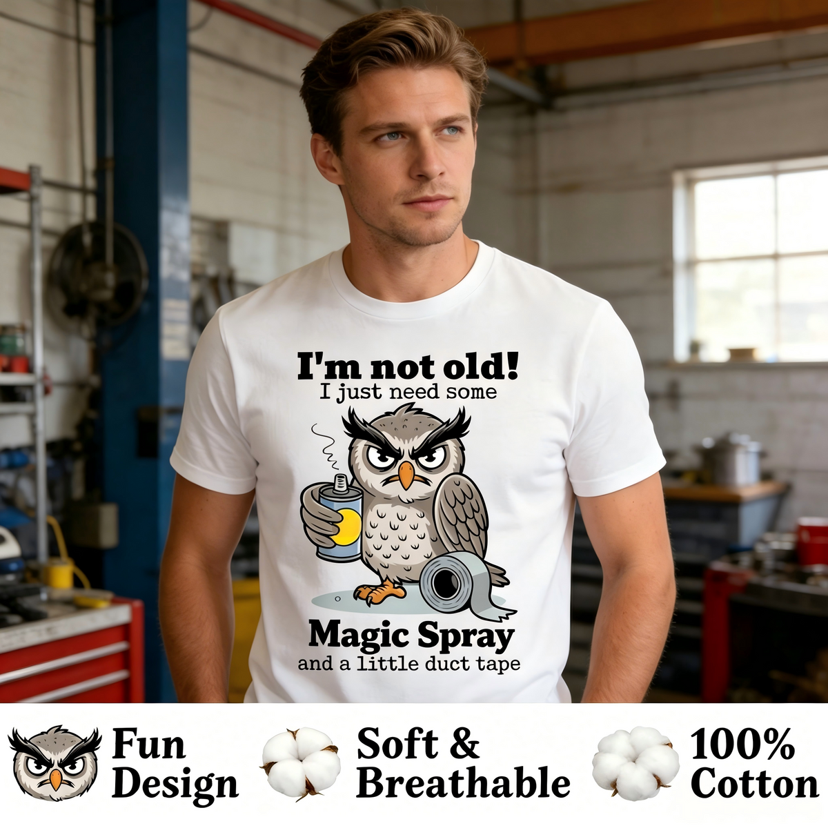 🦉 Owl "I'm Not Old" Graphic T-Shirt