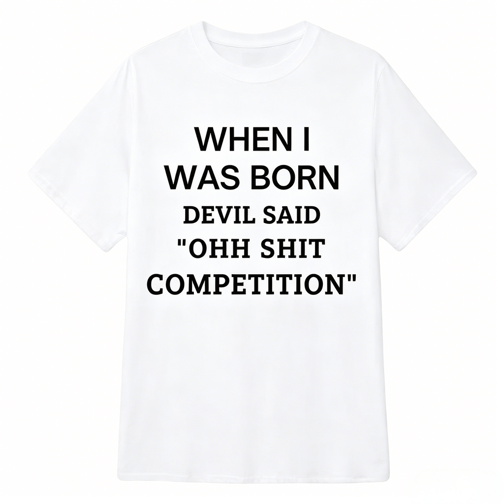 "Devil's Competition" 100% Cotton Graphic Tee 😈🔥