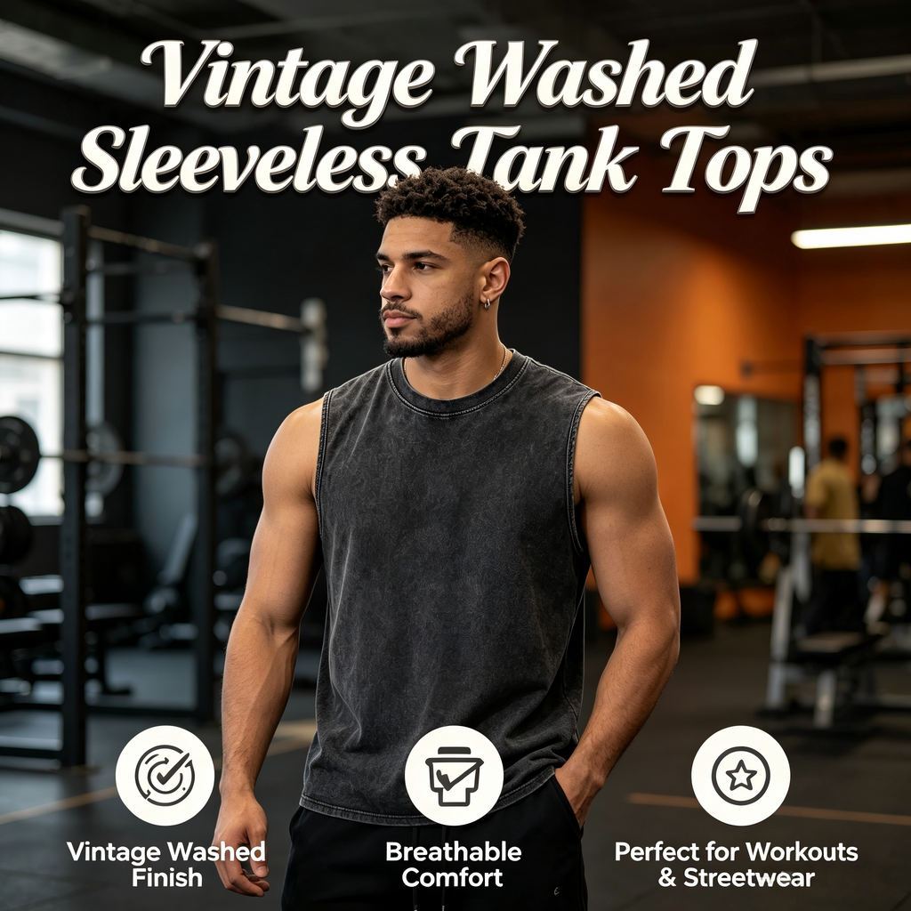 Men’s 5-Pack Vintage Washed Sleeveless Tank Tops