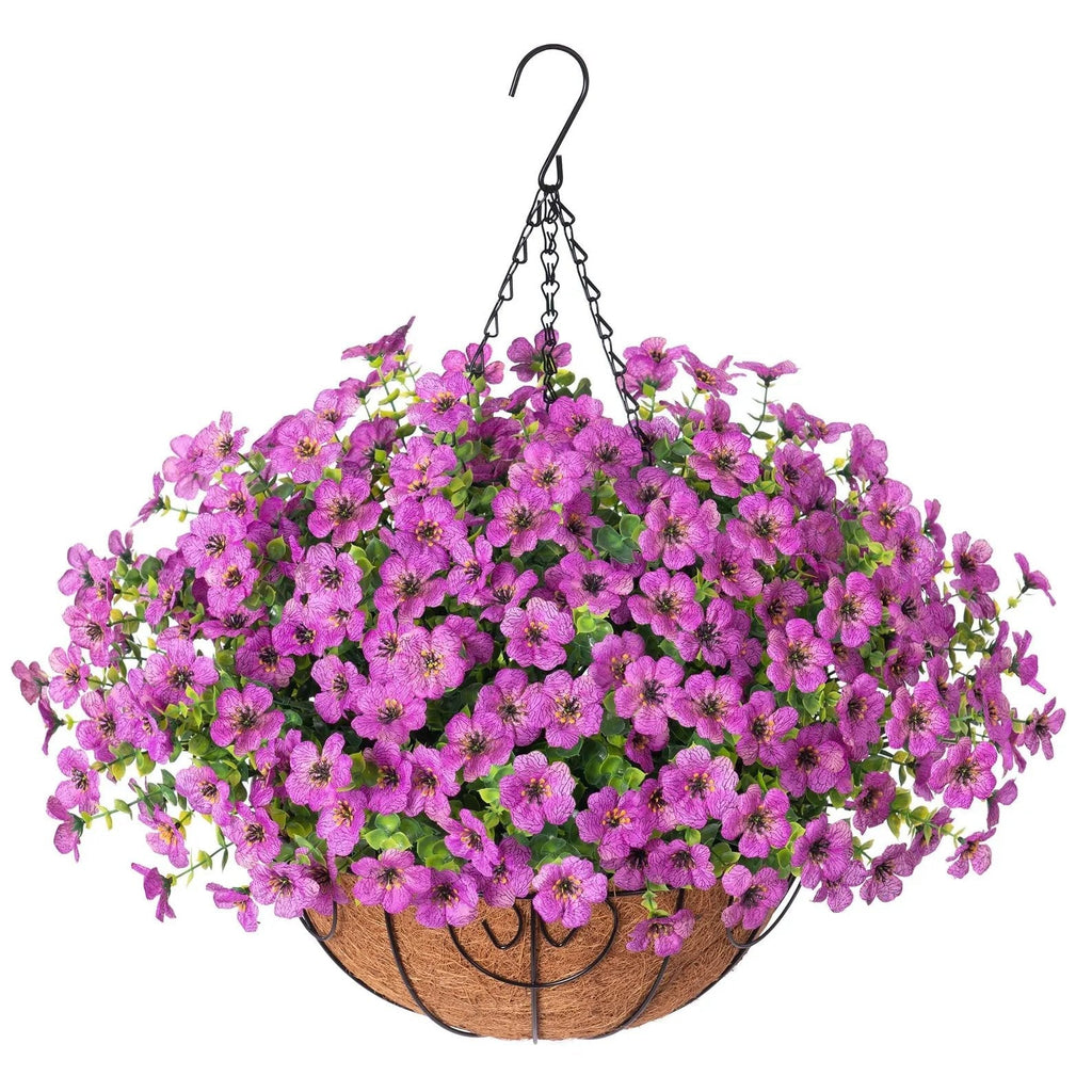 🔥Artificial Hanging Flower Basket🌸No Watering, No Wilting💧Everlasting Beauty for Your Home