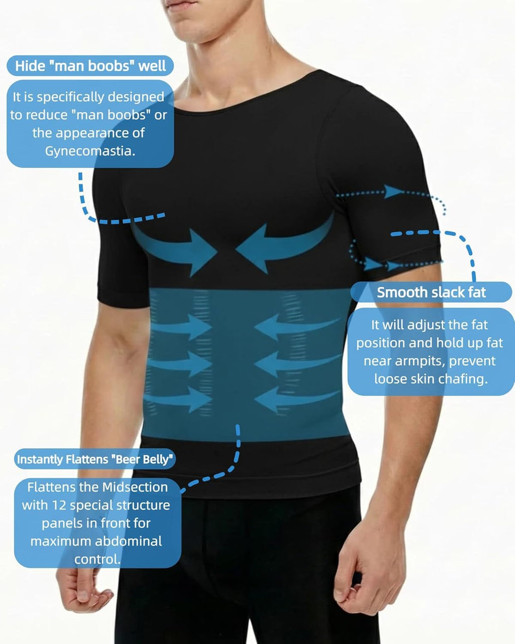💪✨ Men's Slimming Compression Shirt – Instant Body Shaper