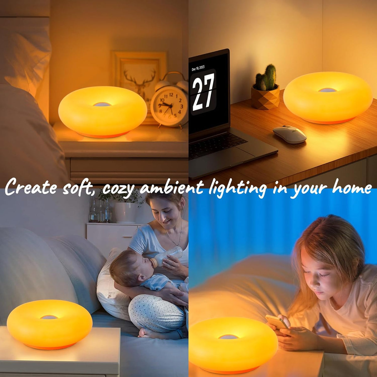 💡 Modern Wireless Wall-Mounted & Desktop LED Lamp