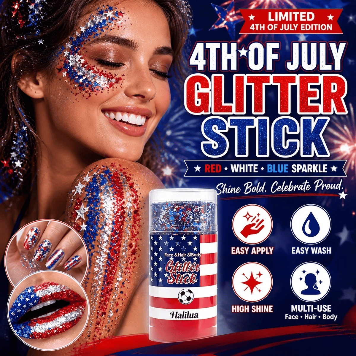 🔥Last Day 49% OFF -🎆 4th of July Glitter Stick