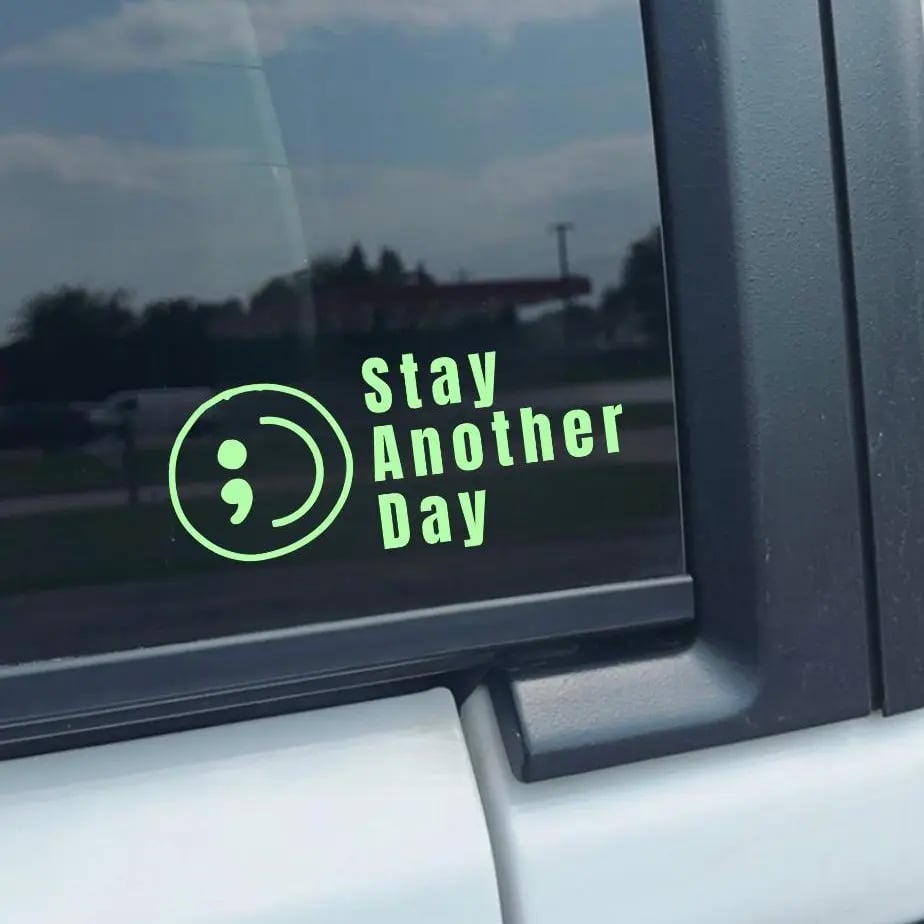 💥Buy 1 Get 1 Free -🎗️🚗 SAD Mental Health Awareness Car Decal