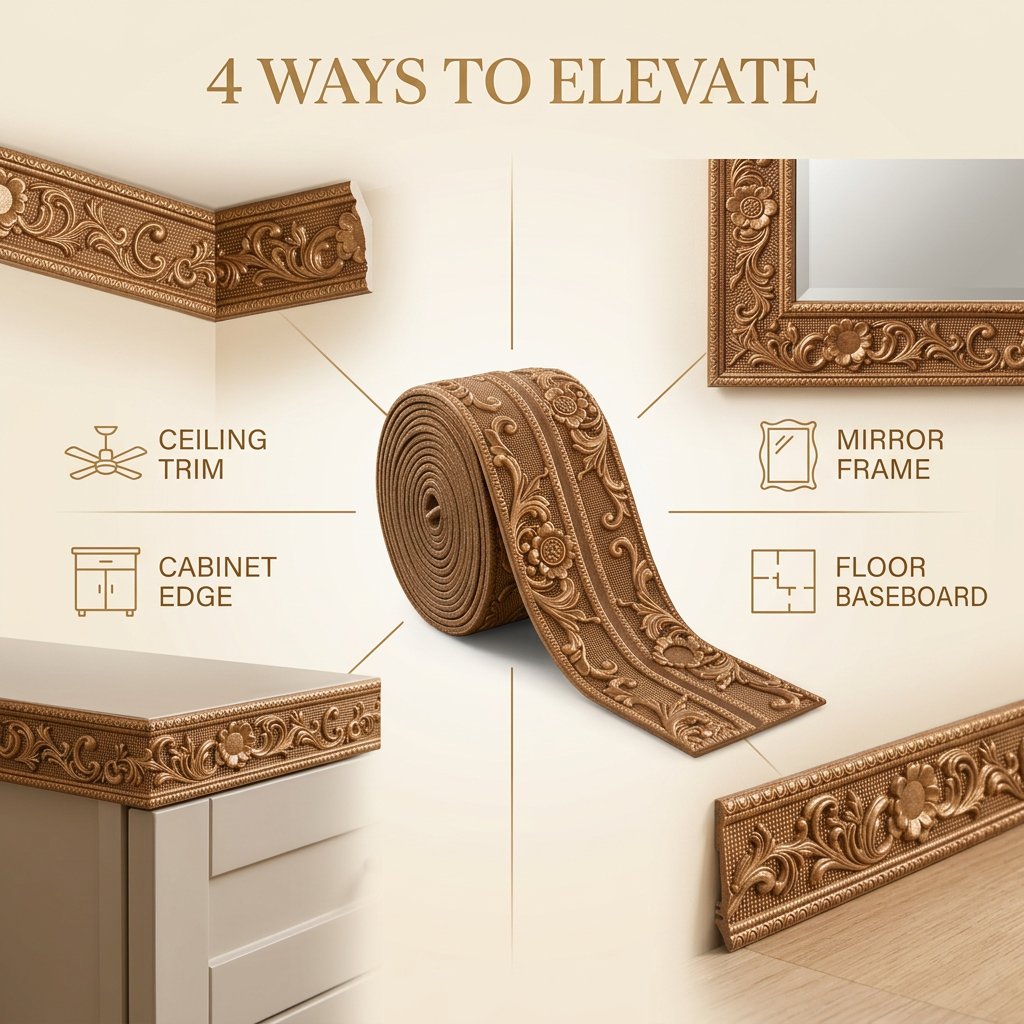 ✨Self-Adhesive Flexible Skirting & Wall Molding Trim