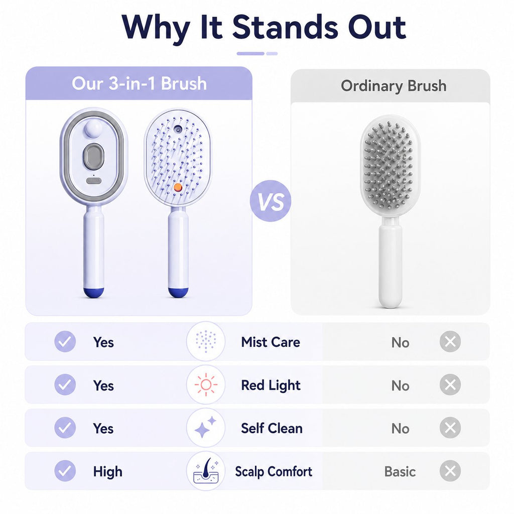 ✨ 3-in-1 Scalp Spa 💆 Red Light & Misting Care