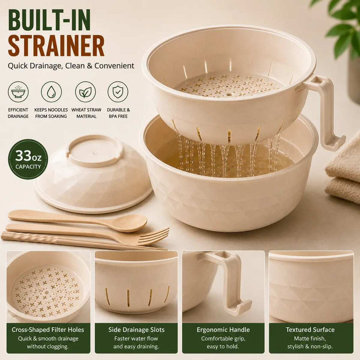 🍜 Ultimate Microwave Ramen Bowl Set