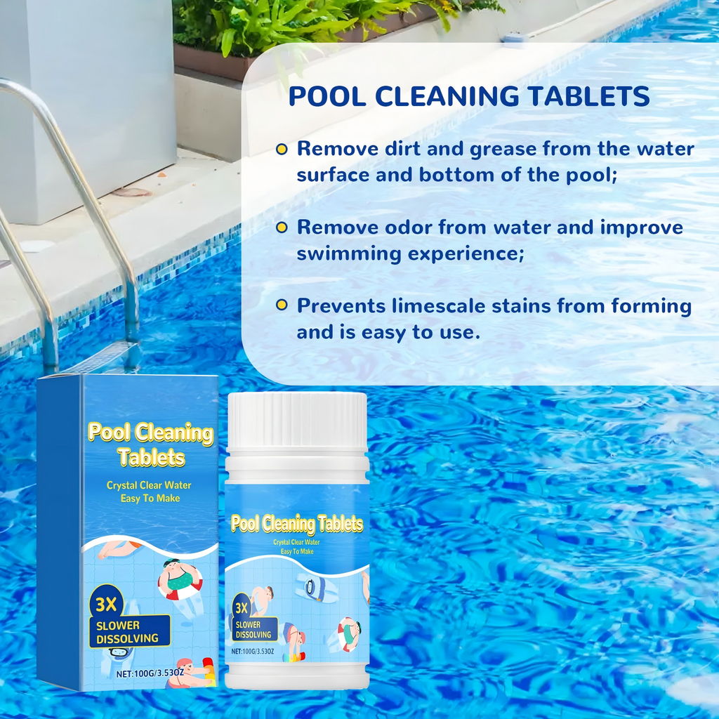 🏊‍♂️ Pool Cleaning Tablets for Crystal Clear Water – Drop, Dissolve, Dive In! 🌊✨
