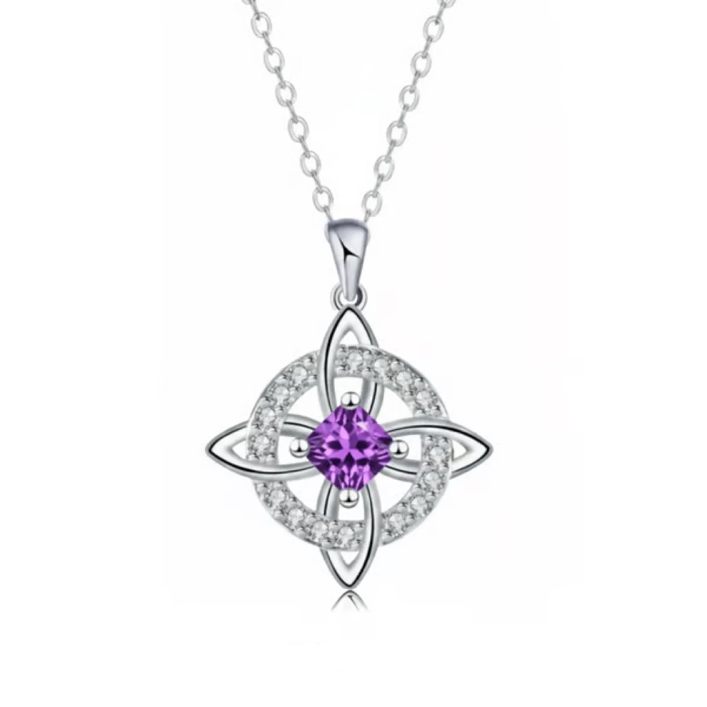 Mystical Birthstone Witches Knot Necklace –🔮💞Protect Your Loved Ones