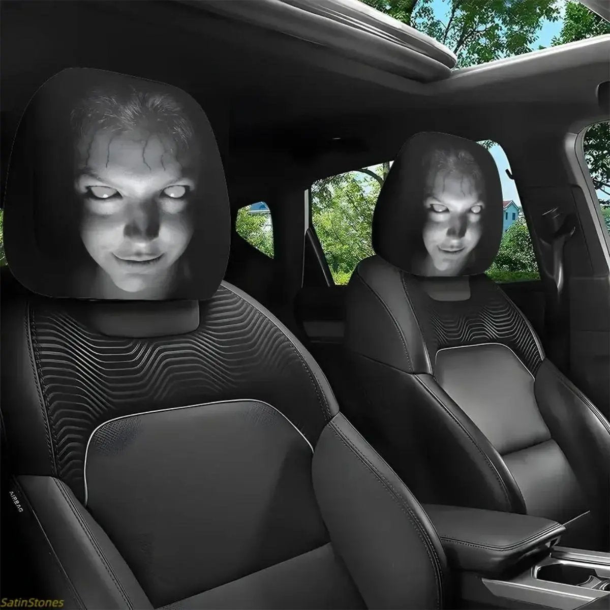 🔥LAST DAY 49% OFF-🤡 Creepy Funny "Uncanny" Car Headrest Covers