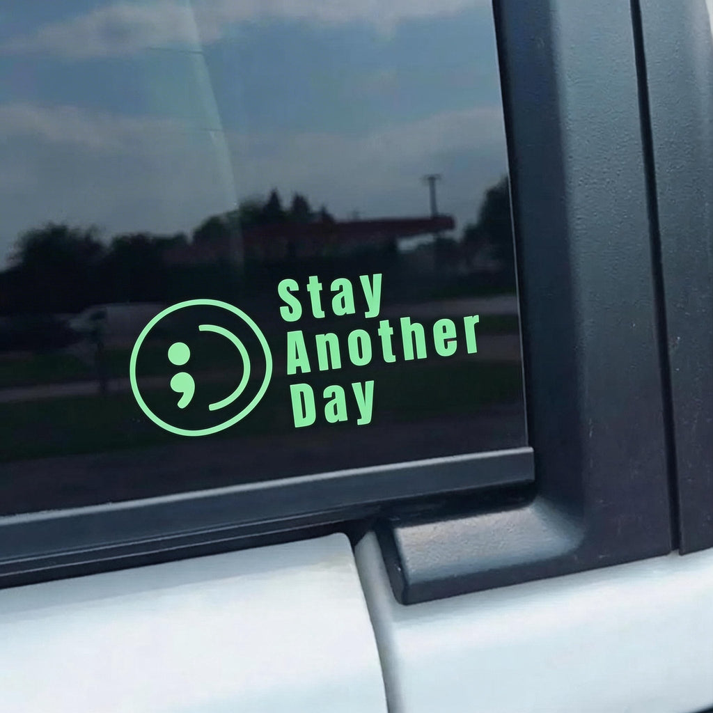 💥Buy 1 Get 1 Free -🎗️🚗 SAD Mental Health Awareness Car Decal
