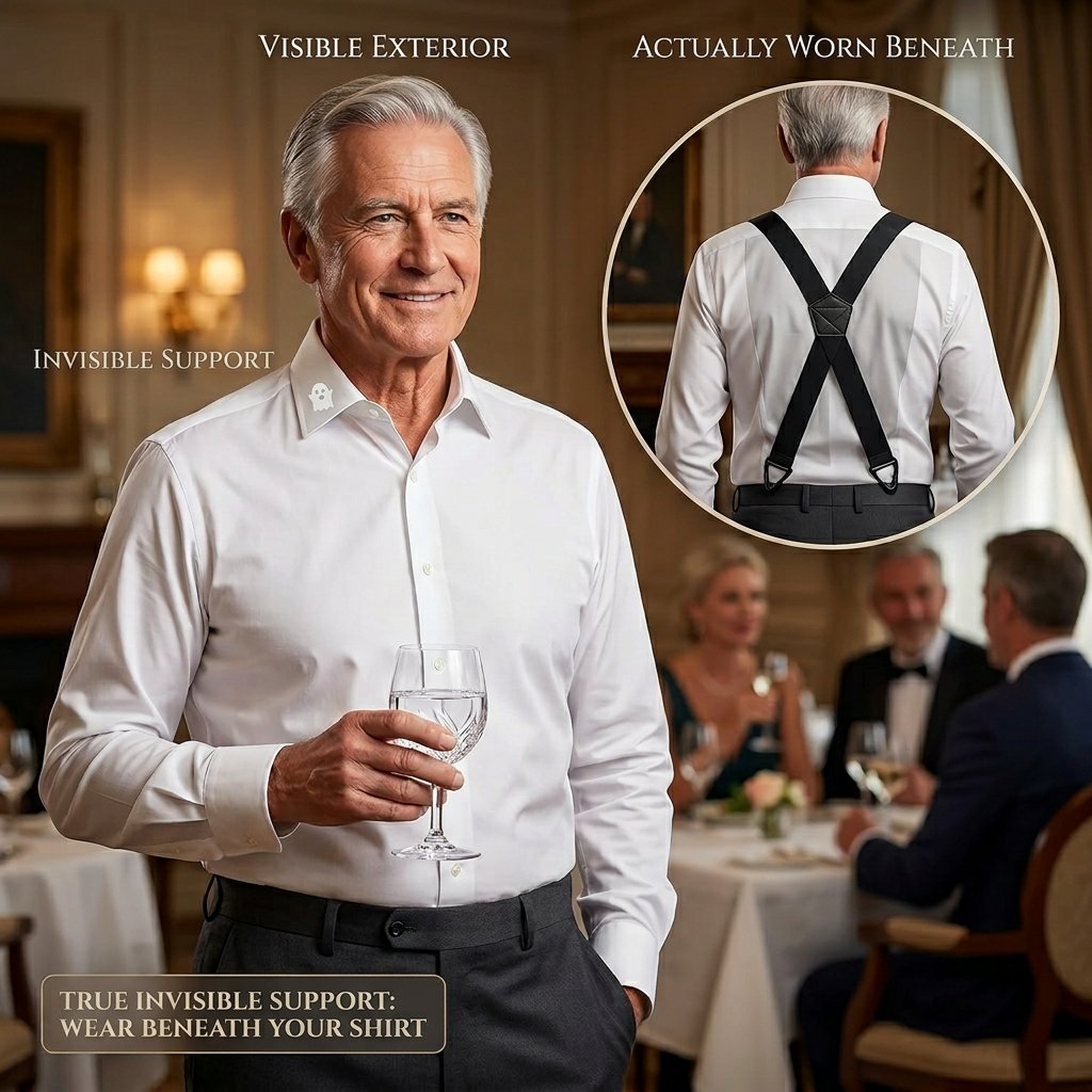 🔥Last Day 49% OFF - 👔 X-Back Hidden Under-Clothing Suspenders
