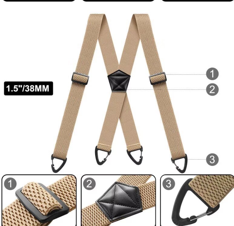 🔥Last Day 49% OFF - 👔 X-Back Hidden Under-Clothing Suspenders