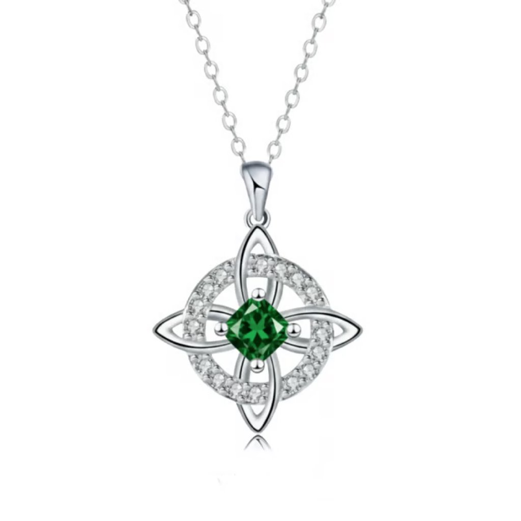 Mystical Birthstone Witches Knot Necklace –🔮💞Protect Your Loved Ones