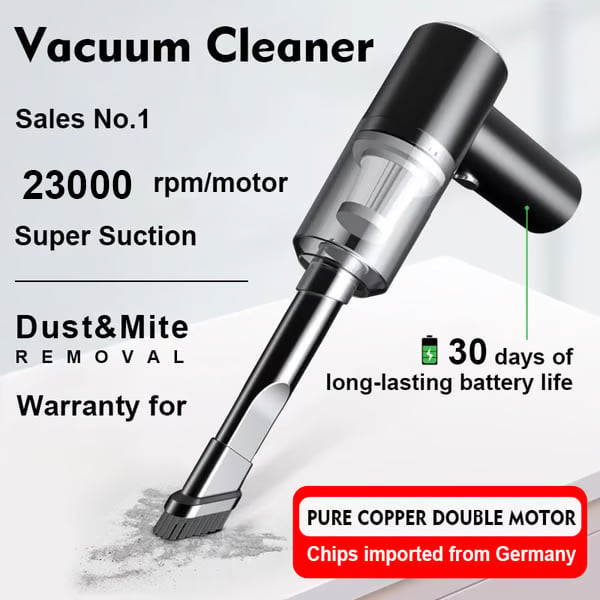 🔥Last Day Promotion 49% OFF - Powerful Wireless Car Vacuum Cleaner