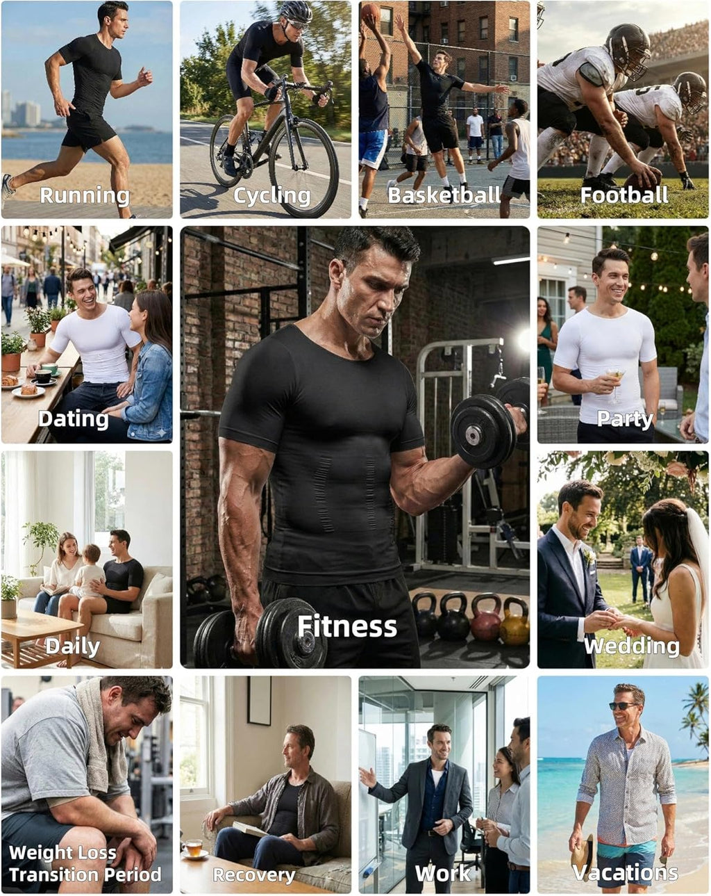 💪✨ Men's Slimming Compression Shirt – Instant Body Shaper