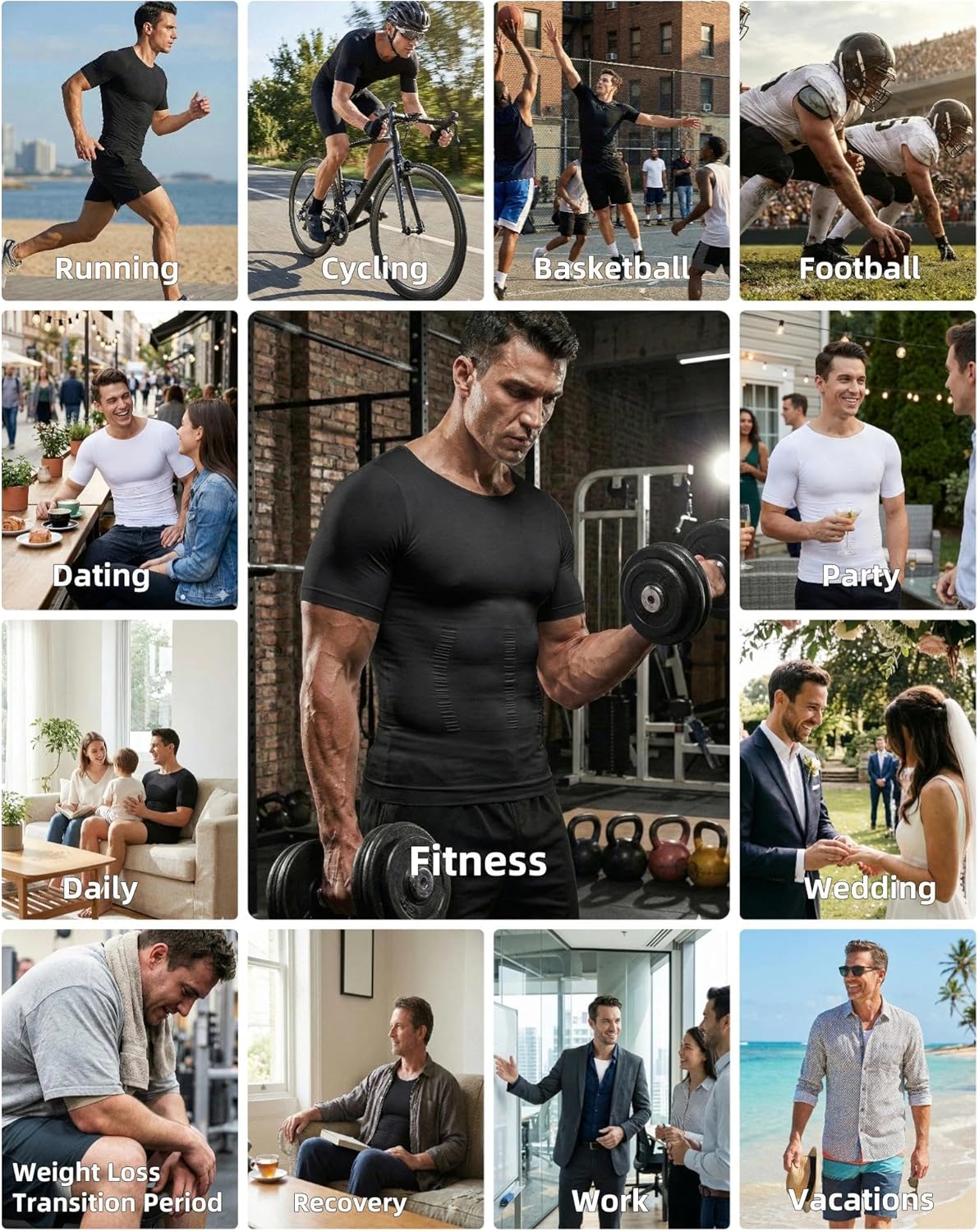 💪✨ Men's Slimming Compression Shirt – Instant Body Shaper
