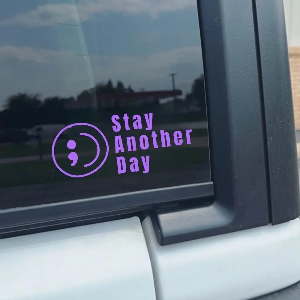 💥Buy 1 Get 1 Free -🎗️🚗 SAD Mental Health Awareness Car Decal