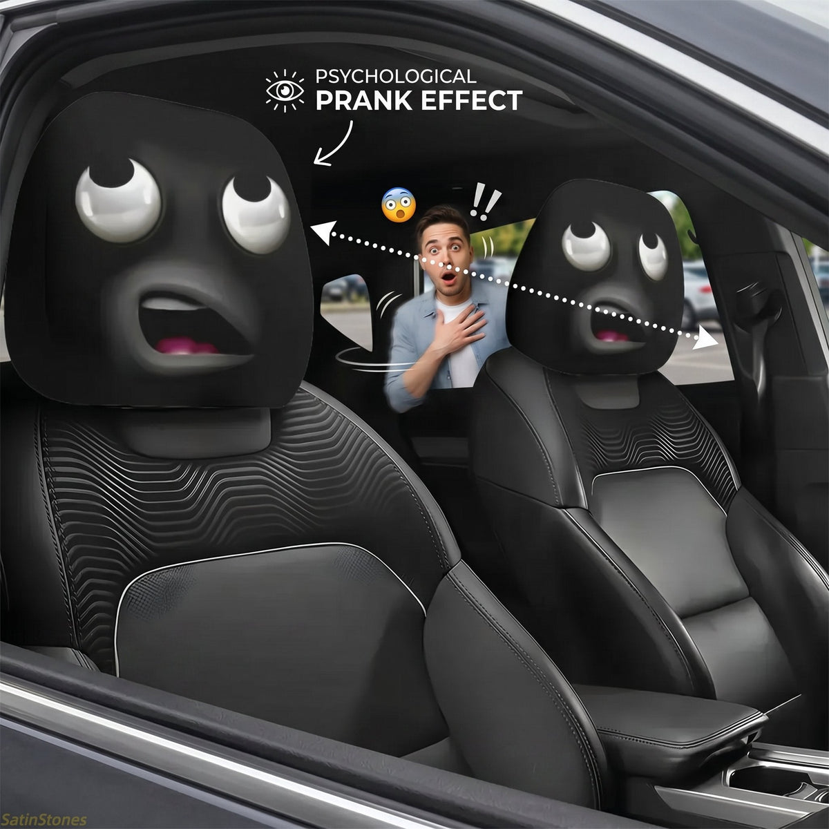 🔥LAST DAY 49% OFF-🤡 Creepy Funny "Uncanny" Car Headrest Covers