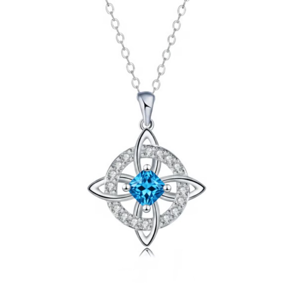 Mystical Birthstone Witches Knot Necklace –🔮💞Protect Your Loved Ones