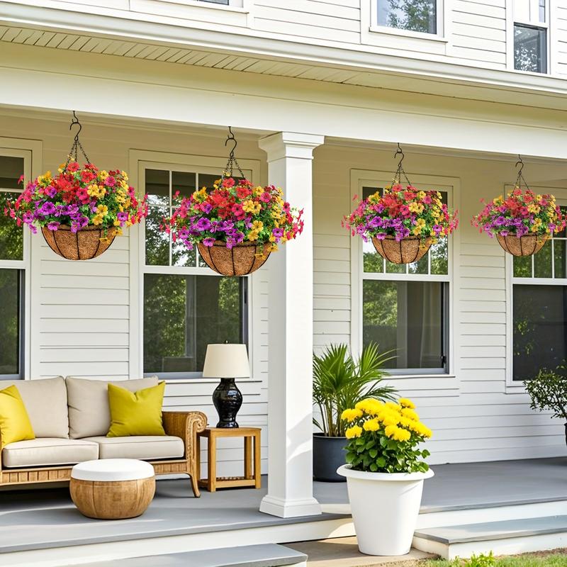 🔥Artificial Hanging Flower Basket🌸No Watering, No Wilting💧Everlasting Beauty for Your Home