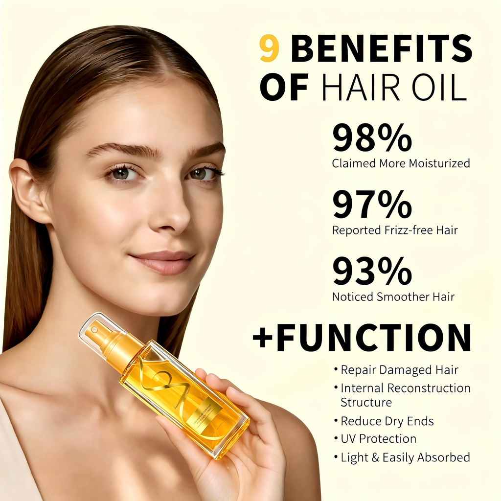Argan & Coconut Hair Oil 80ML - Lightweight non-greasy, anti-frizz