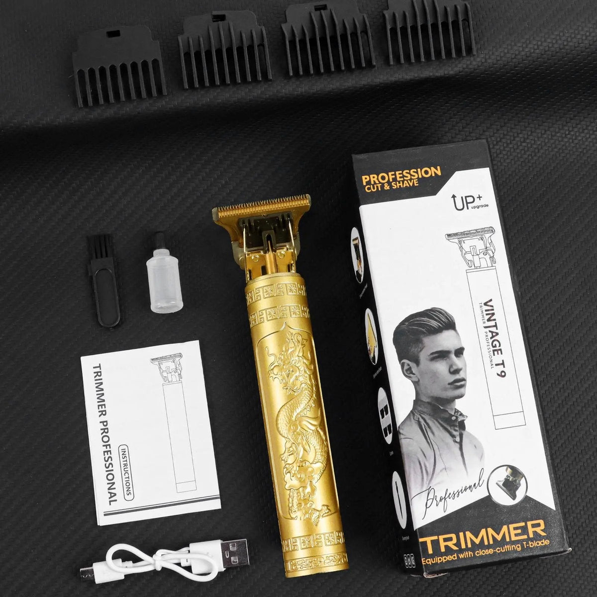 💈 Professional Cordless Zero-Gap T-Blade Trimmer