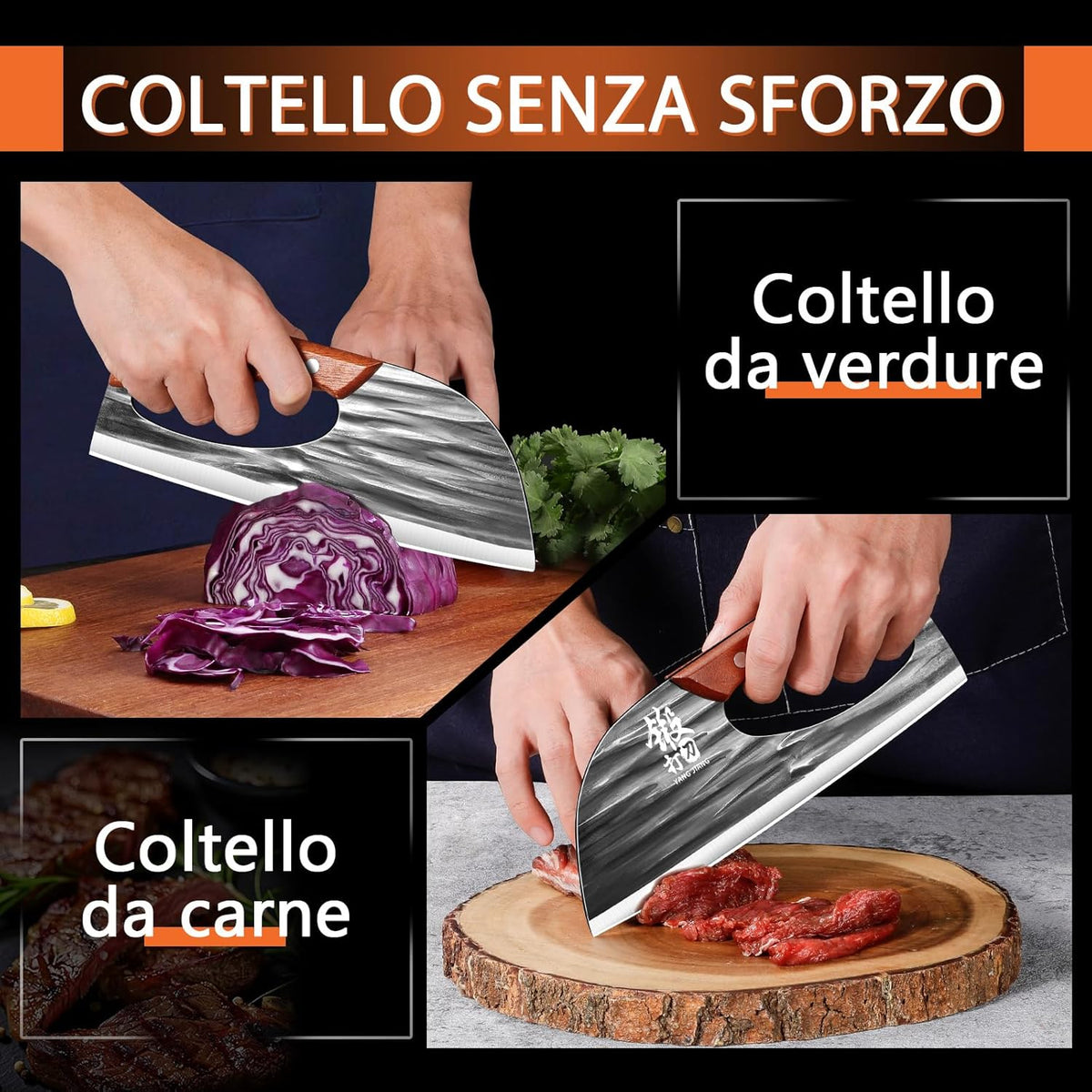🥩Hand-Forged Effortless Slicing Knife for Meat & Vegetables 🔪