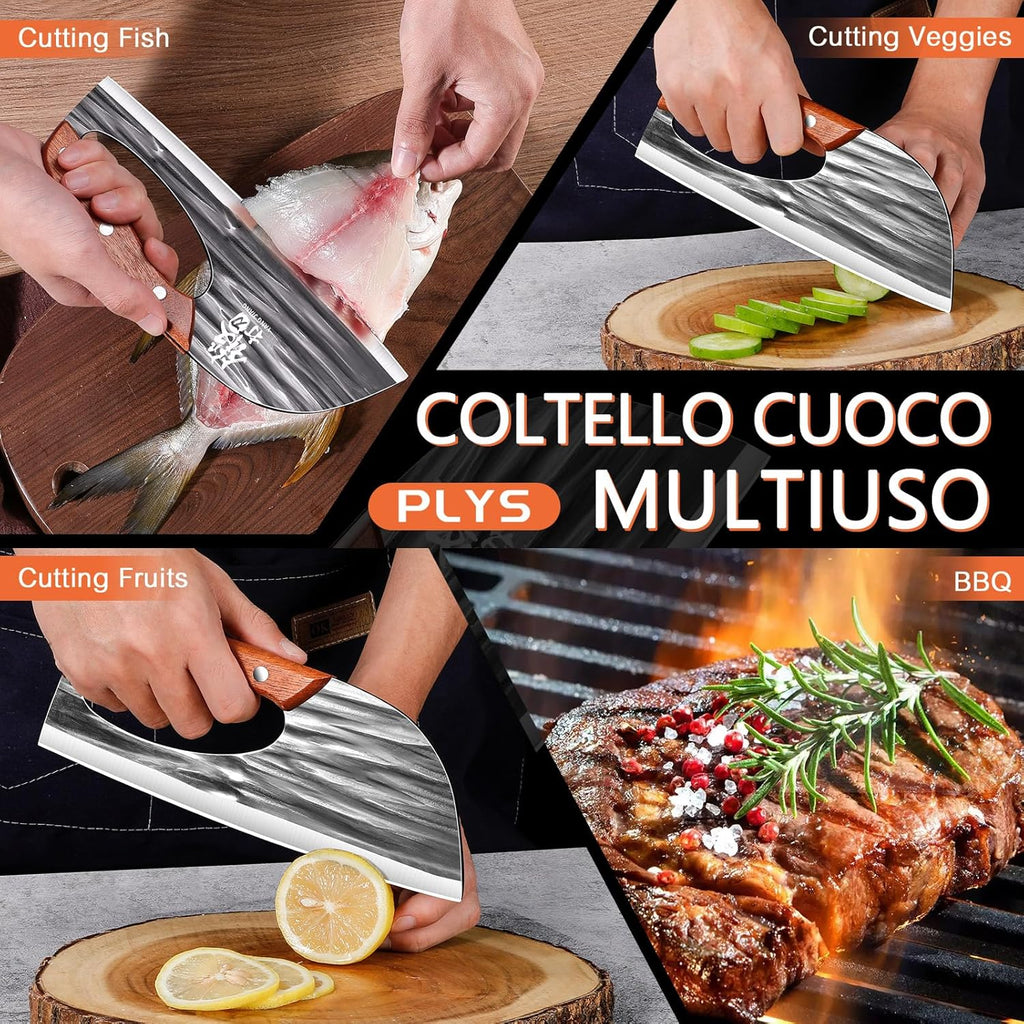 🥩Hand-Forged Effortless Slicing Knife for Meat & Vegetables 🔪