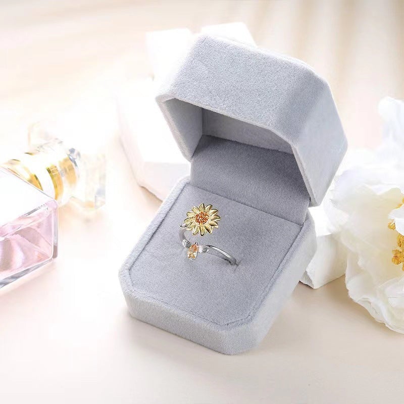 🔥Last Day 49% OFF -🌻 Sunflower Fidget Spinner Ring
