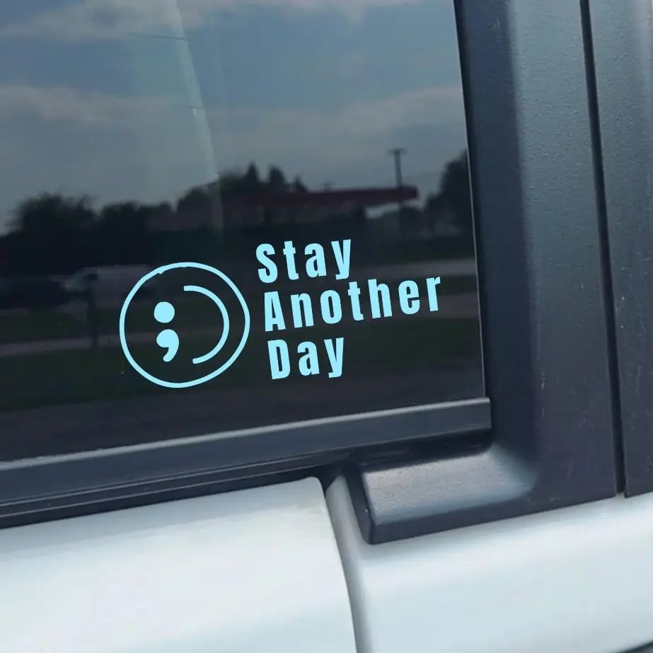 💥Buy 1 Get 1 Free -🎗️🚗 SAD Mental Health Awareness Car Decal