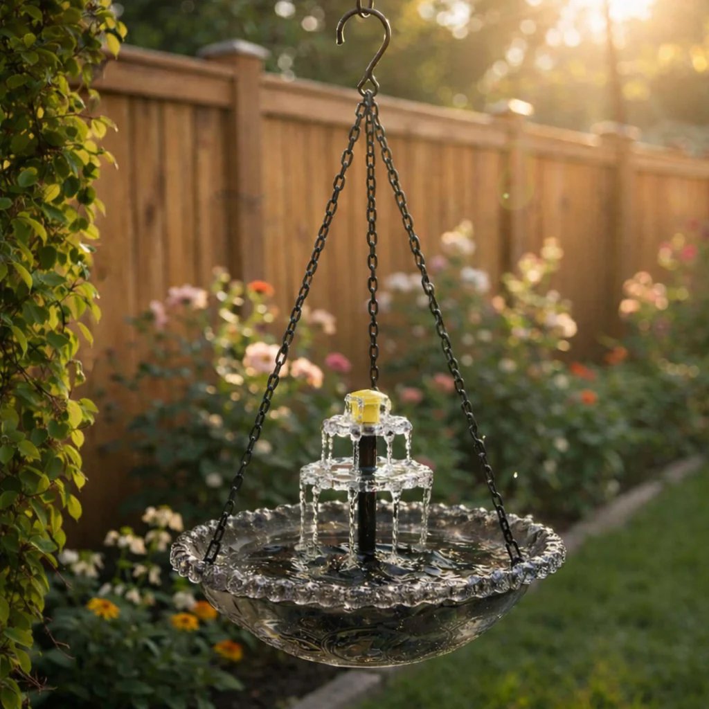 ✨2026 Spring special offer 49% off-🐦Solar Cascade Hanging Bird Bath Fountain