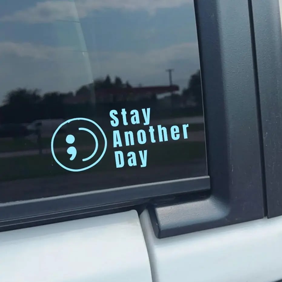 💥Buy 1 Get 1 Free -🎗️🚗 SAD Mental Health Awareness Car Decal