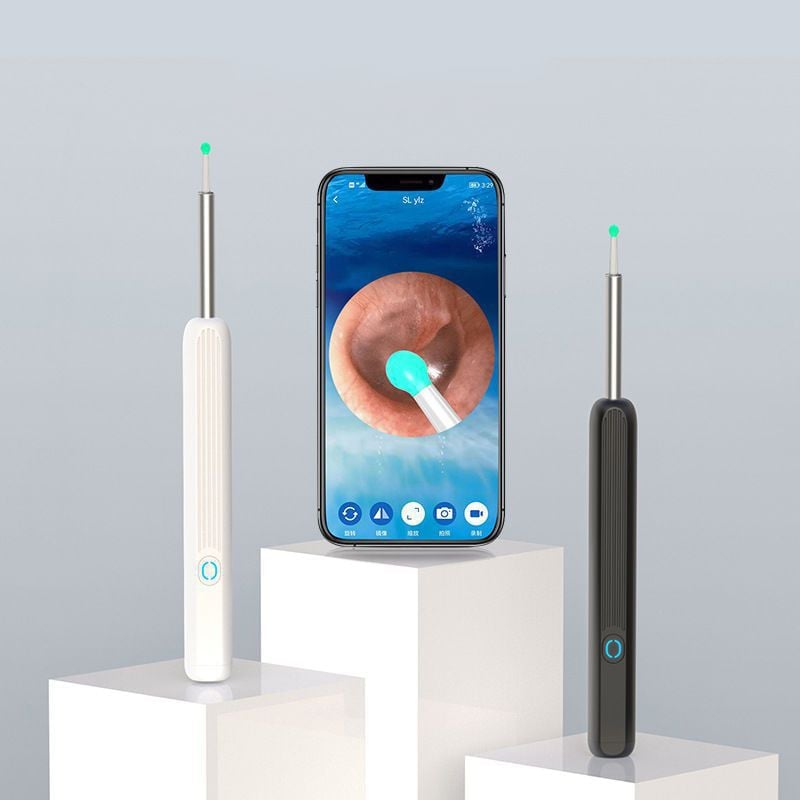 🔥Clean Earwax-Wi-Fi Visible Wax Removal Spoon, USB 1296P HD Load Otoscope