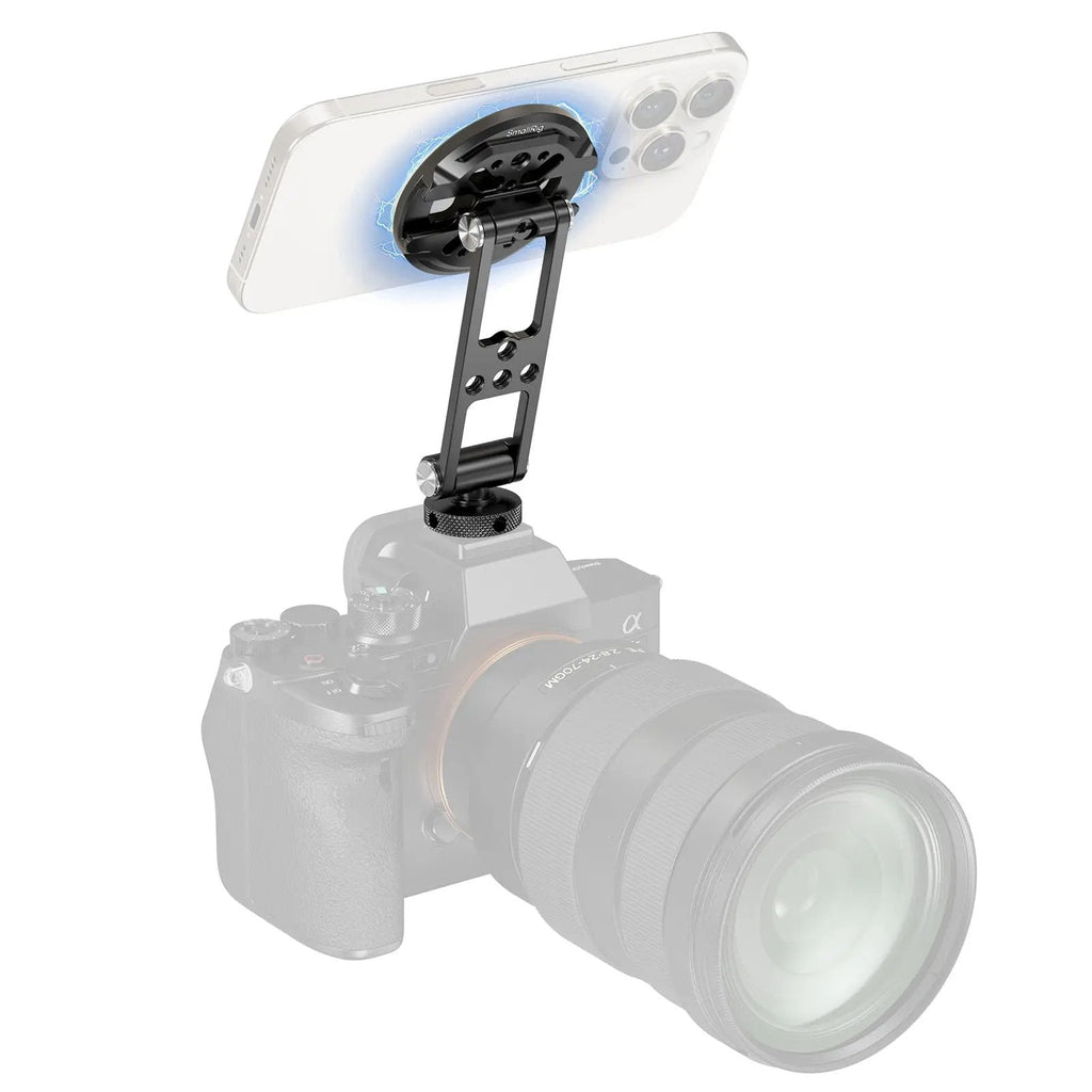 📸 Magnetic Metal Phone Mount with Cold Shoe