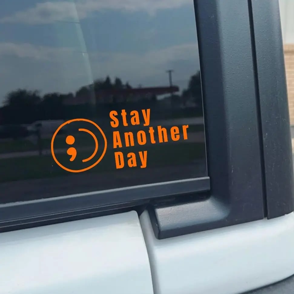 💥Buy 1 Get 1 Free -🎗️🚗 SAD Mental Health Awareness Car Decal