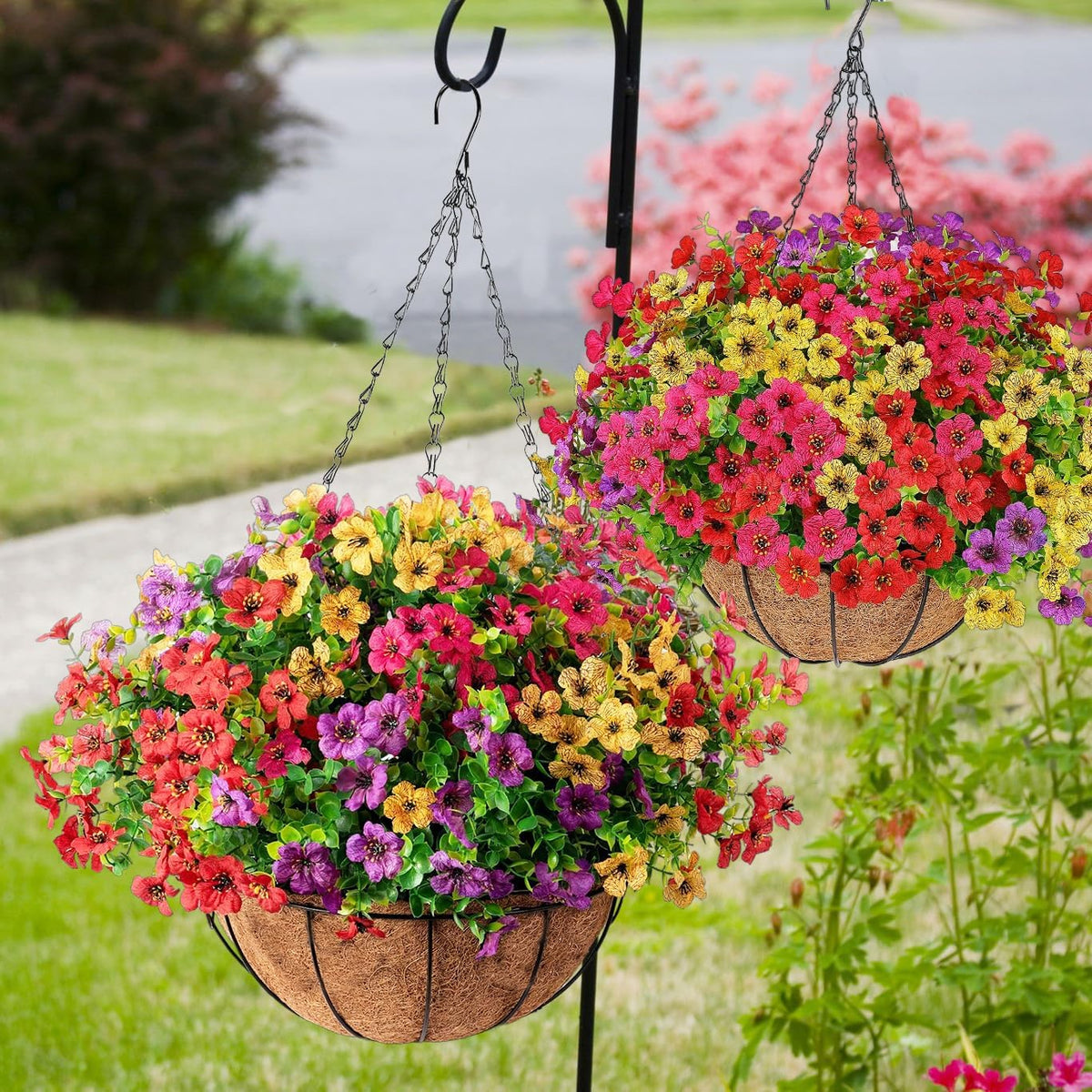 🔥Artificial Hanging Flower Basket🌸No Watering, No Wilting💧Everlasting Beauty for Your Home