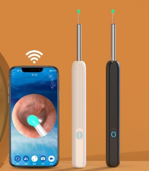 🔥Clean Earwax-Wi-Fi Visible Wax Removal Spoon, USB 1296P HD Load Otoscope