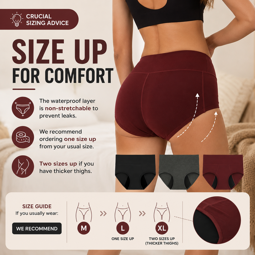 High-Waisted Bamboo Viscose Period Underwear (3-Pack) 🩸✨
