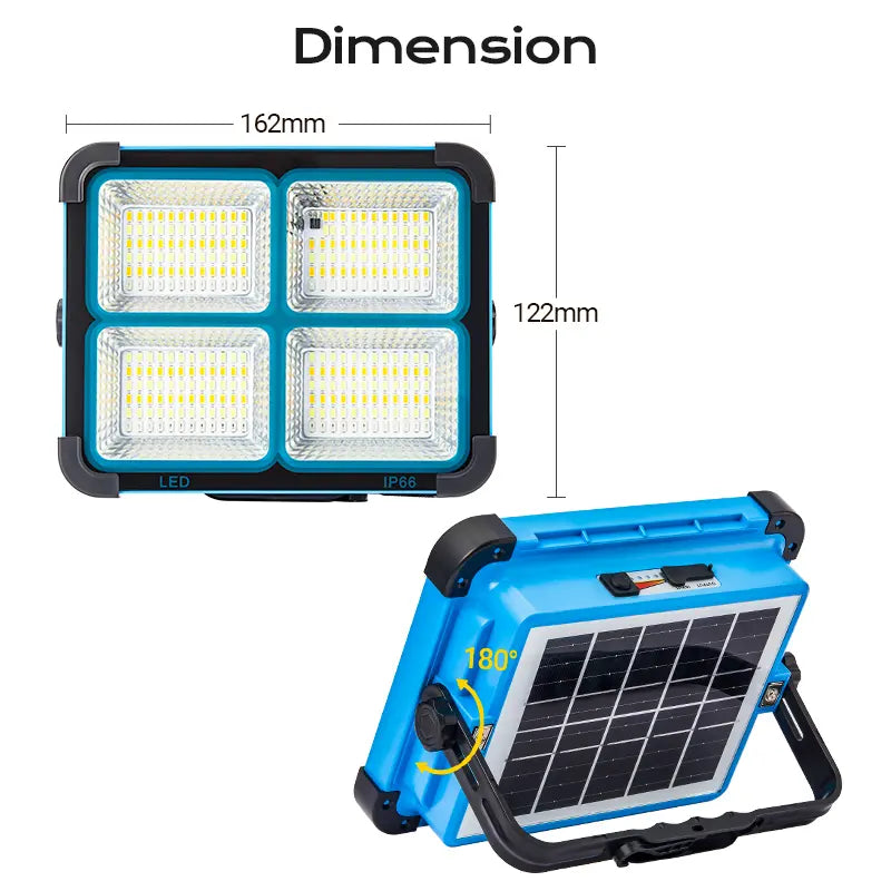 ☀️ Solar Rechargeable Heavy-Duty LED Work Light