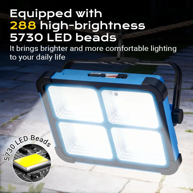 ☀️ Solar Rechargeable Heavy-Duty LED Work Light
