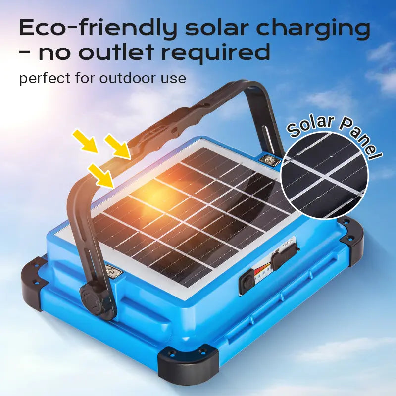 ☀️ Solar Rechargeable Heavy-Duty LED Work Light